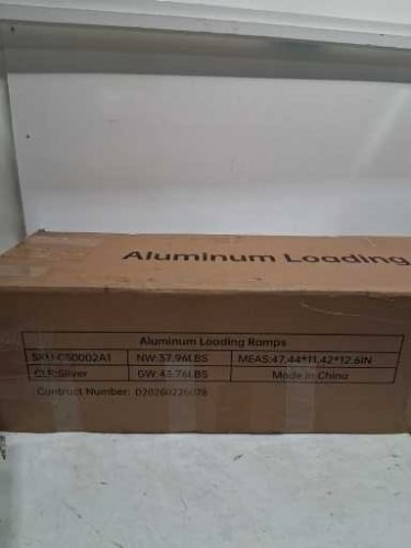 2PK Vehicle/Motorcycle/Car/Bike/Wheelchair ALUMINIUM Loading Ramps - 1500LBS CAP - 7FT - Silver (Model: C50002A1) image 3