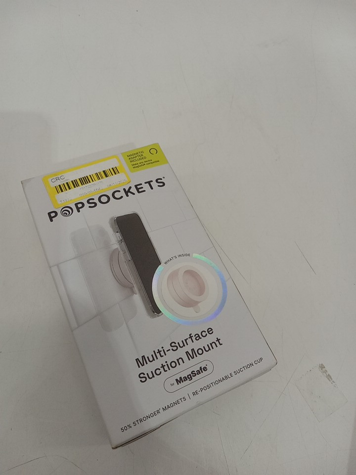 Popsocket Multi-Surface Suction Magsafe Phone Mount with magnetic adapter - Metallic White image 2