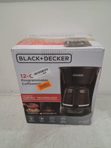BLACK AND DECKER 12-CUP COFFEE MAKER WITH VORTEX TECHNOLOGY - BLACK (MODEL: CM1110BC) image 2