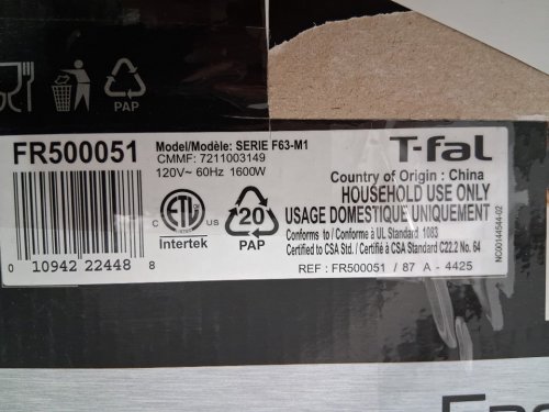 T-Fal Deep Fryer with Odour Filter - 3L Capacity - Stainless Steel (Model: Serie F63-M1) image 3