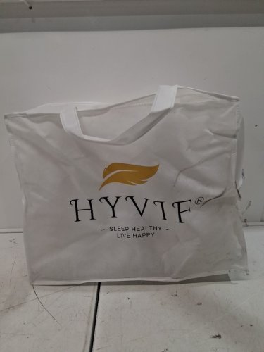 hyvif Luxury Down Fiber Comforter all seasons duvet insert - King (106" x 90"), High Fill, Lightweight & Fluffy - Ivory White image 4