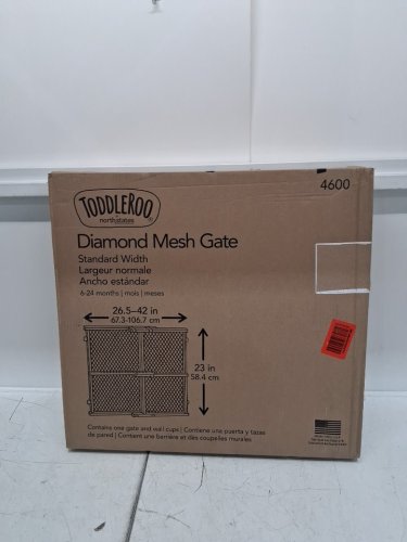 toddleroo by North States Diamond Mesh safety Gate - 26.5" - 42" x 23" - wood (model: 4600) image 2