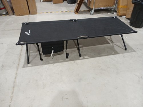SPORTNEER ULTRALIGHT FOLDING PORTABLE CAMPING COT BED WITH 330LB CAP - 78" X 28" - BLACK (MODEL: FCC-02) image 3