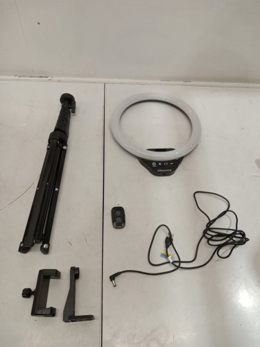 UBeesize Selfie Ring led Light with Stand and Phone holder for Video Recording ＆ Live streaming - 10" ring ' 62" stand - BLACK image 3
