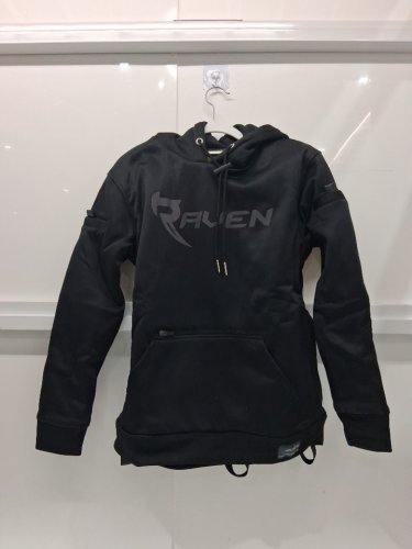 women's raven lorica armored pullover hoodie - small - black (Style : rv01-lor-w0s00-blk) image 2