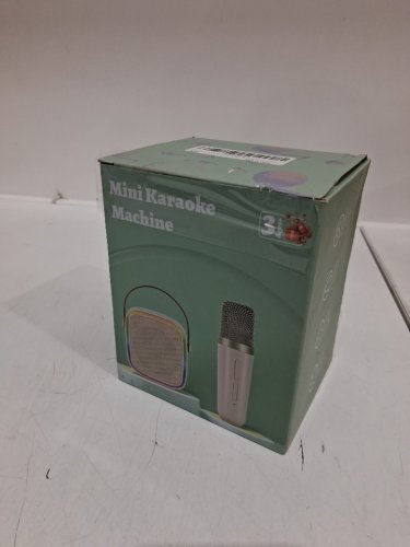 3pc mini bluetooth portable karaoke machine with 2 wireless microphones - blue - (model: k12) image 2