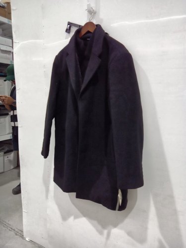men's dockers big and tall Henry Wool Blend Top Coat - MED - black (style: dm9tp993) image 2