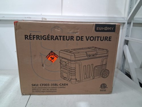 EUHOMY PORTABLE COOLER ON WHEELS FOR CAR - 12V - 50L - BLACK (MODEL: CFB-50) image 9