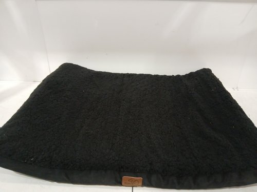 BEDSURE Washable Comfy Sherpa Dog Bed - large / 36" x 27" x 3" - black/grey image 3