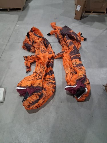 2pk ADULTS UNISEX INFLATABLE T-REX DINOSAUR COSTUME - OSFM - BROWN image 3