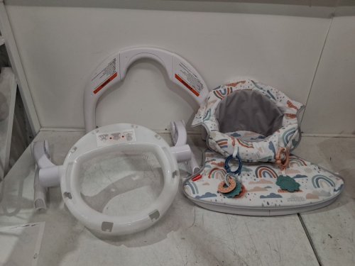 Fisher-Price Portable Baby Chair Sit-Me-Up Floor Seat with Developmental Toys - 25LB - WHITE/MULTICOLOUR - (MODEL: HBM78) image 3