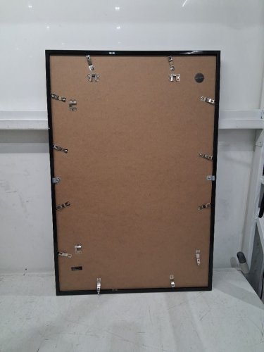 Americanflat thin frame Poster Frame with mat and Polished Plexiglass - 20" x 30" (without mat) / 12" x 18" (with mat) - black/white (model: LX2030BLK1218) image 4