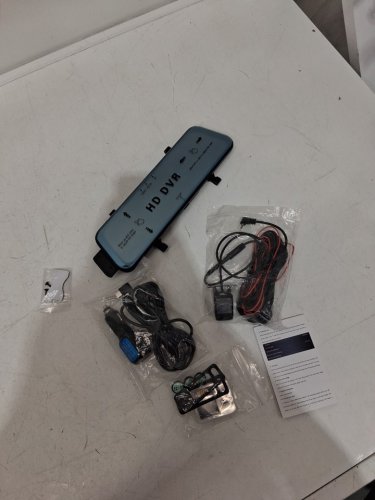 hd dvr rear view mirror camera kit - 1080p - black image 3