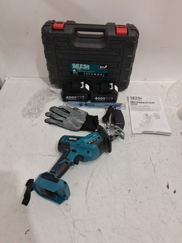 SEESII CORDLESS HANDheld reciprocating -  2x 4.0Ah BATTERies -blue (model: srw02) image 3