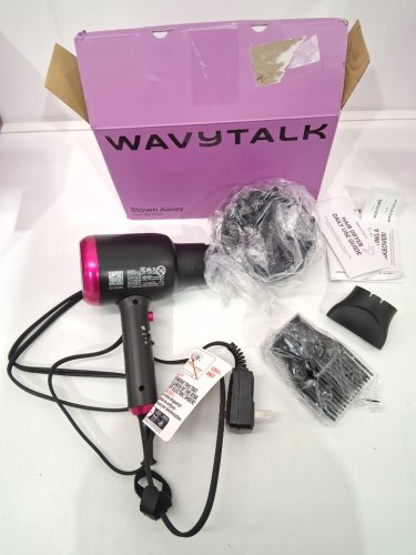 Wavytalk blown away ionic Hair Dryer with diffuser & concentrator attachments - BLACK/pink (MODEL: QL-5917BDC) image 3