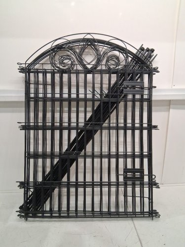 10PK MIWEVRO Contemporary No Dig Garden Fence With Gate - 26.7" x 34" Each - Black image 4