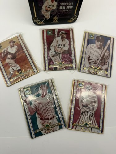 Metallic Impressions Babe Ruth Cooperstown Collection Collector Cards, Special 5-Card Deck image 4