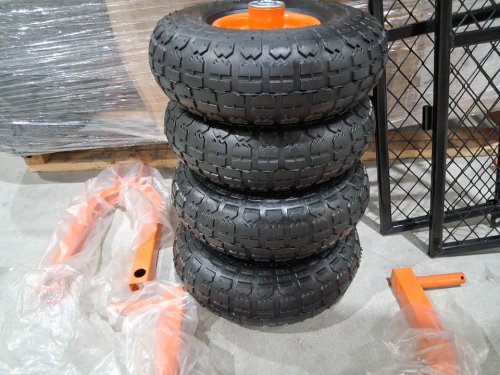 Garvee heavy duty steel mesh garden cart - up to 500lbs - Black/orange (Model: PHO_34h8cjpp) image 8