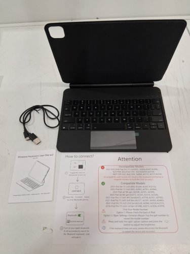 INUNION MAGIC WIRELESS KEYBOARD FOR IPAD PRO/AIR 11" - MAGNETIC KEYBOARD CASE WITH MULTI TOUCH TRACKPAD - BACKLIT - BLACK (MODEL: X7P) image 2