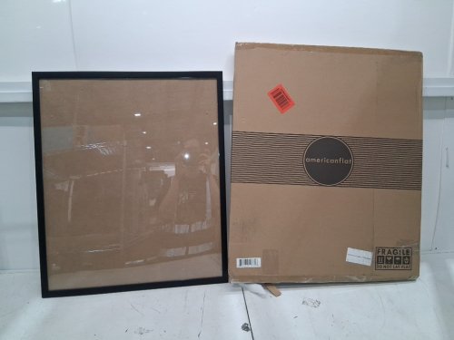 Americanflat Picture Frame with Polished Plexiglass - 25" x 21" - black image 2