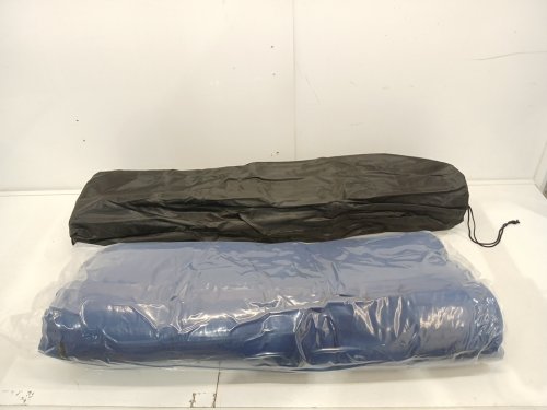 LARGE CAMPING COT WITH PADDED MATTRESS - 79" X 32" - BLACK/BLUE (MODEL: A043-002-001) image 2