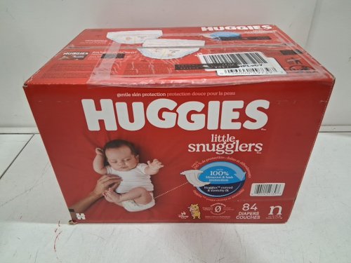 84PK HUGGIES LITTLE SNUGGLERS DISPOSABLE DIAPERS - SIZE NEWBORN (UP TO 10LBS) - DISNEY BABY WINNIE THE POOH image 2