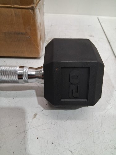 CAP Barbell Handle Hex Dumbbell - 20LBS - BLACK/chrome handle (model: SDRIS-020) image 4