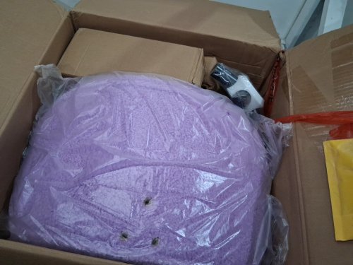 Adjustable FUZZY swivel vanity desk Chair - purple ( model: oc1-10007-us-113-c080-1) image 3