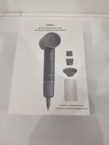 laifen se high speed hair dryer with 2 nozzle attachments and travel bag - black - (model: SE) image 2