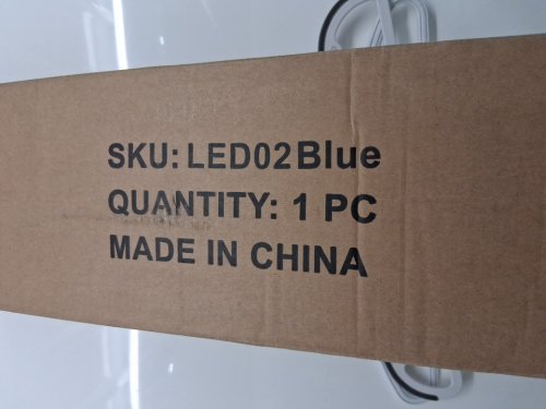 Helios&Hestia Solar Powered Rectangular Outdoor Umbrella with LED Lights and Tilt - 6.5FT X 10FT - BLUE (MODEL: hhtj-led02blue) image 3