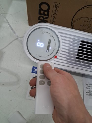 dreo tower fan with four setting, remote control, timer, and led display - 36" - WHITE (MODEL: DR-HTF007) image 5