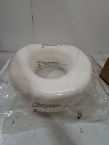 HEALTHSMART PORTABLE ELEVATED ROUND TOILET SEAT RISER WITH SLIP RESISTANT PADS - 5" RAISED - WHITE (MODEL: 522-1508-1901) image 2