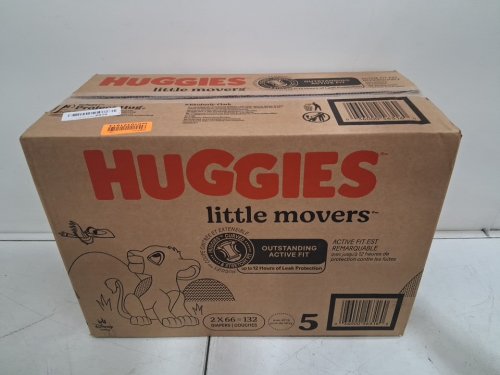 132PK HUGGIES LITTLE MOVERS DIAPERS - SIZE 5 (27+LBS) - DISNEY BABY LION KING (MODEL: 56316) image 2