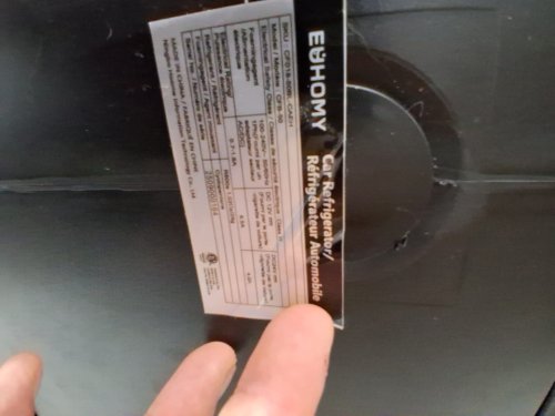 EUHOMY Electric Cooler Car Refrigerator - 12V - 53QT - BLACK (MODEL: cf018-50bl-caeh) image 7