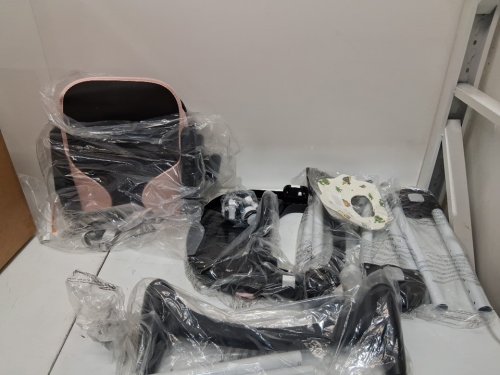 4-in-1 convertible Foldable High Chair - 33LBS max - black/pink image 5