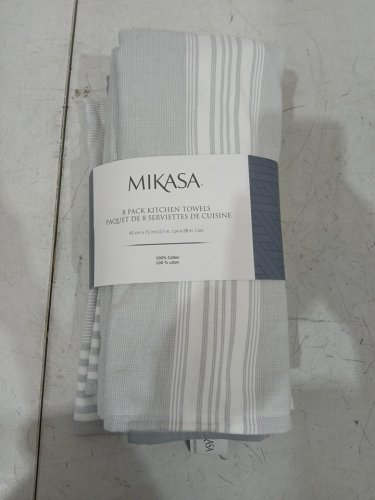 7PK MIKASA KITCHEN TOWELS - 17" X 28" - GREY/BUTTERFLIES (MODEL: 3400550) image 2