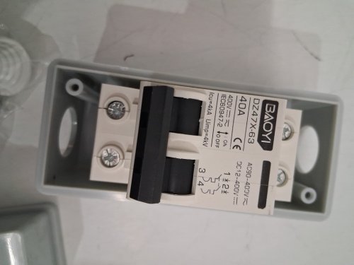 25PC  Solar Disconnect Switch miniature circuit breaker - 40a - 1000v - grey image 3