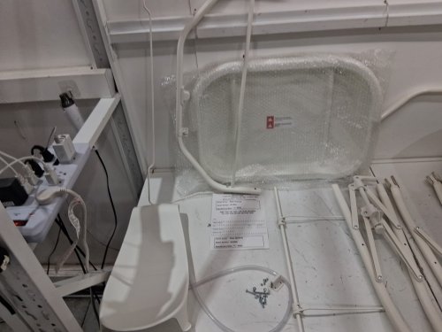 2-in-1 babyjoy Foldable change table with Bathtub storage and wheels - 41" x 18" x 32" - white (model: N-220C) image 4