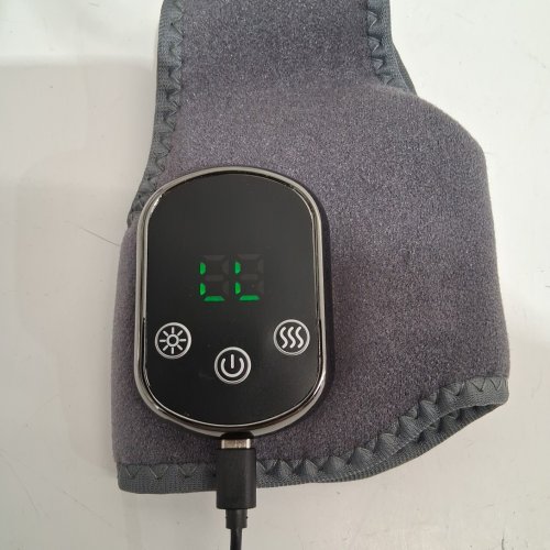 FOOT ANKLE heating wrap vibrating massager - 5 temperature levels, 3 vibrations strengths - grey (model: xbl-8688b) image 3