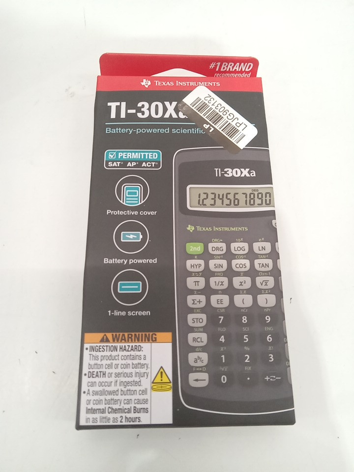 texas instruments scientific calculator - with 1-line display (model: TI-30Xa) image 2