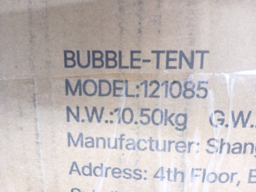 pop up bubble tent with waterproof top cover - 10FT x 9.2FT - 8 Person - beige (model: 121085) image 7