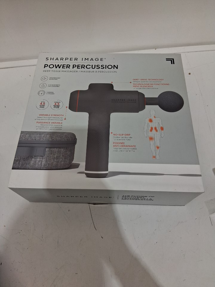 Sharper Image Compact Sport Power Percussion Massager - grey (model: 2437599) image 2