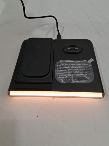 3-in-1 Wireless Charger for Google Pixel Devices with Ambient Light - White (Model: C27) image 2