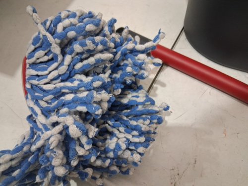 vileda easywring rinseclean spin mop & bucket system with reusable microfibre mophead & extendable handle - blue - (model:170144) image 5