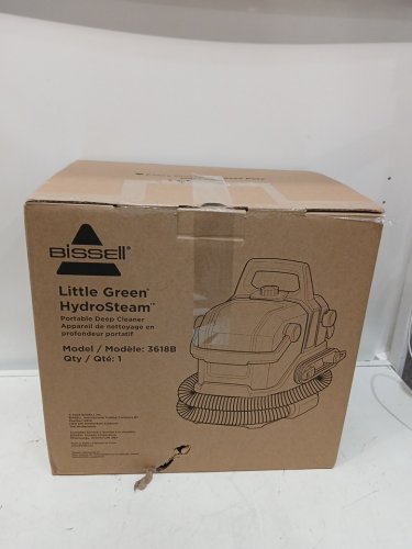 BISSELL LITTLE GREEN HYDROSTEAM multi-surface PORTABLE DEEP carpet/upholstery CLEANER - 64oz water tank - black (MODEL : 3618B TYPE 2) image 2