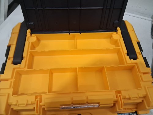 3PC DEWALT TSTAK Modular Portable Tower Toolbox Removable Tool Storage System with Wheels - 20" x 17" x 27" - YELLOW/BLACK (MODEL:DWST60404) image 7
