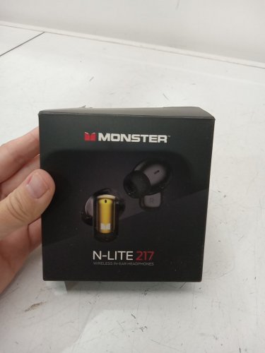 Monster Immersive Stereo Sound Bluetooth Noise Wireless Earbuds  - black/gold (model: N-Lite 217) image 2