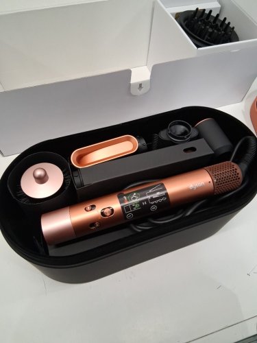 6PC DYSON i.d curly + coily airwrap multi styler and hair dryer with bluetooth - amber silk ( model: hs08) image 4