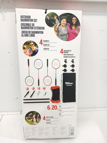 WILSON OUTDOOR BADMINTON KIT SET WITH 4 RACKETS - RED/BLACK (MODEL: 3622074) image 3