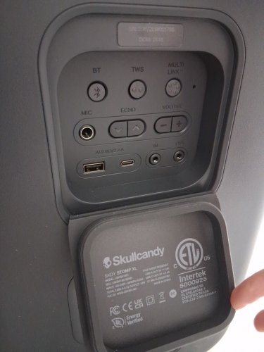 SKULLCANDY Stomp XL Wireless Bluetooth Party Speaker - Integrated Carry Handle​, IPX5 water resistance, 12-hour battery life - BLACK ORANGE (MODEL:2SKSK1851/4449801) image 6
